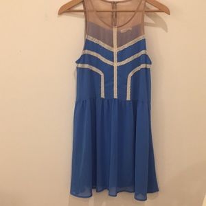 blue lace dress
